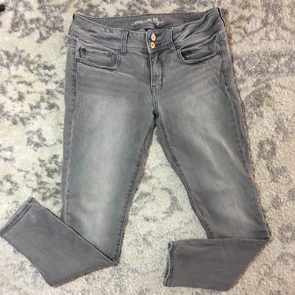 American eagle gray jeans size 8 - Picture 2 of 2